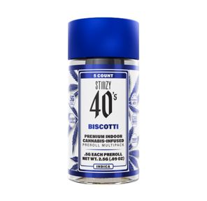 Stiiizy 40's Infused Pre-roll Pack Biscotti 2.5g