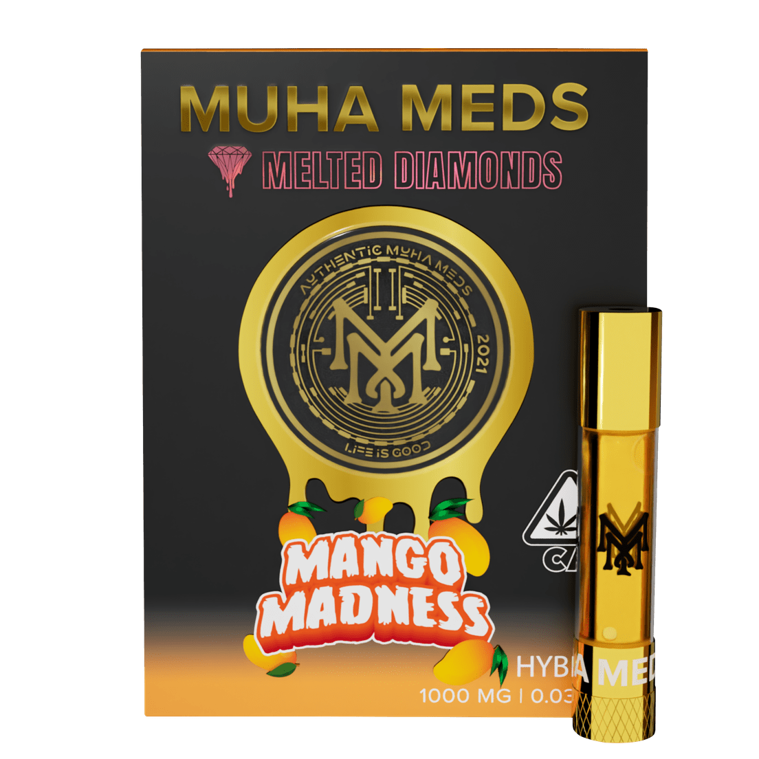 Muha | Vape Cart | 1g | Melted Diamonds | Mango Madness