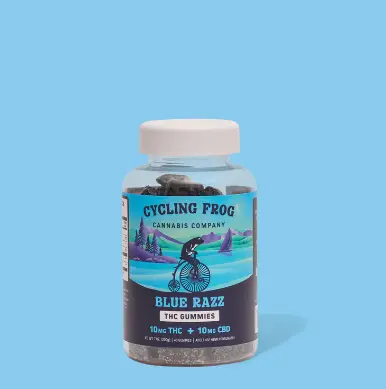 CF THC + CBD Blue Razz Gummies, 1:1 40ct.