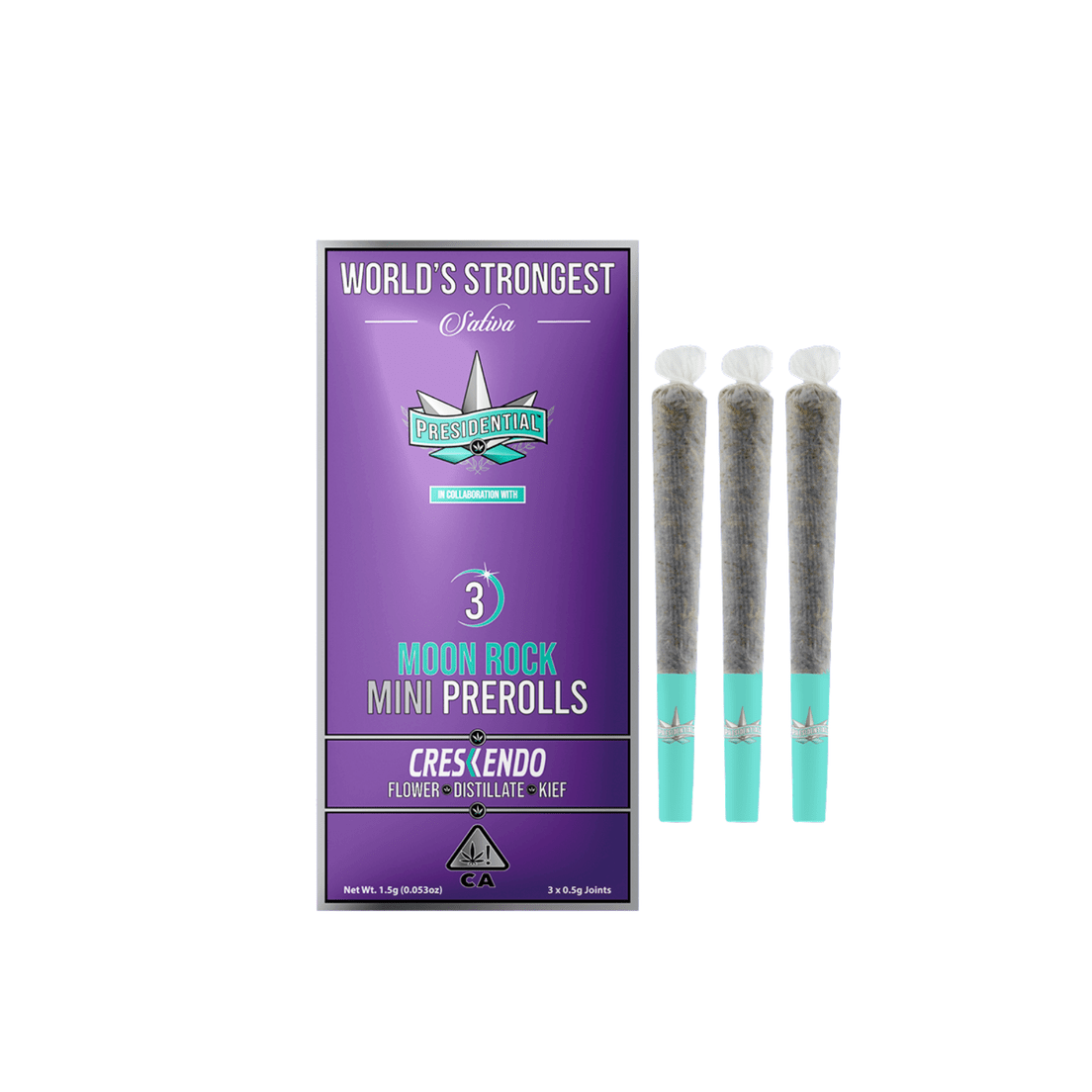 Presidential | Infused Prerolls | 3 x .5g | Moonrock | Crescendo