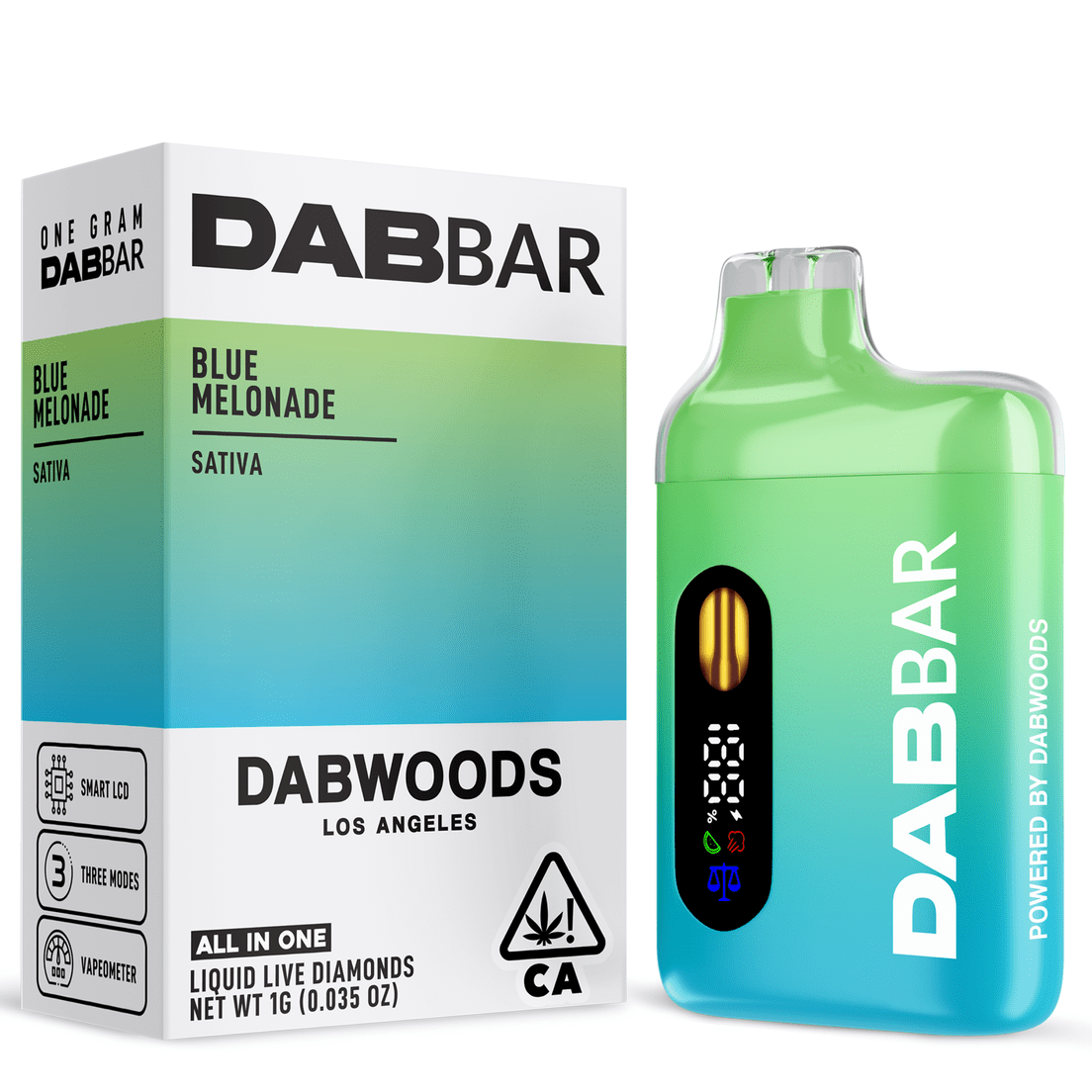 Dabwoods | AIO Vape | 1g | Diamond Dab Bar | Blue Melonade