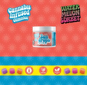 Watermelon Sorbet Sundrops Gummies 100mg 40.00 g