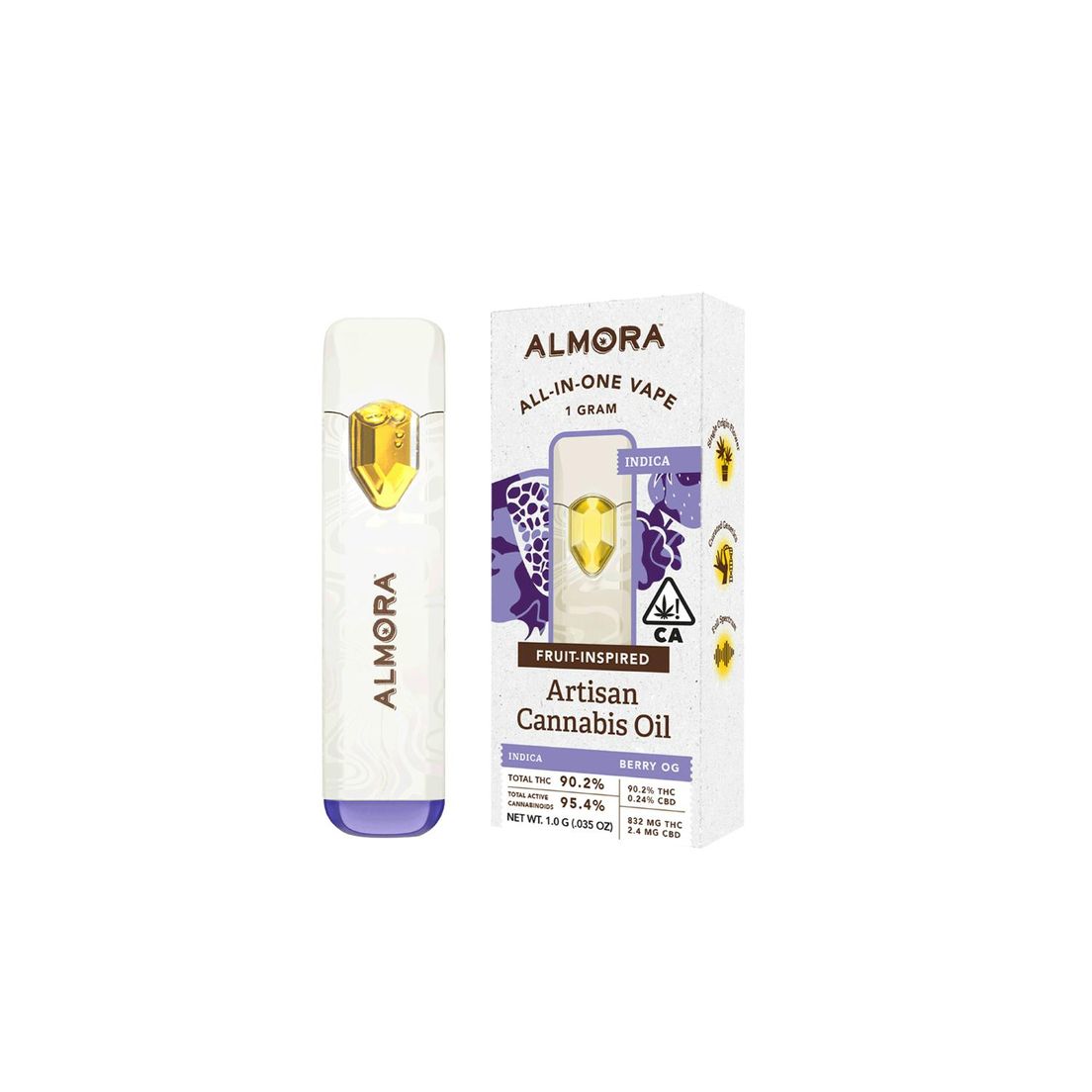 Almora Farm: Fruit: 1.0g AIO: Grape Ape