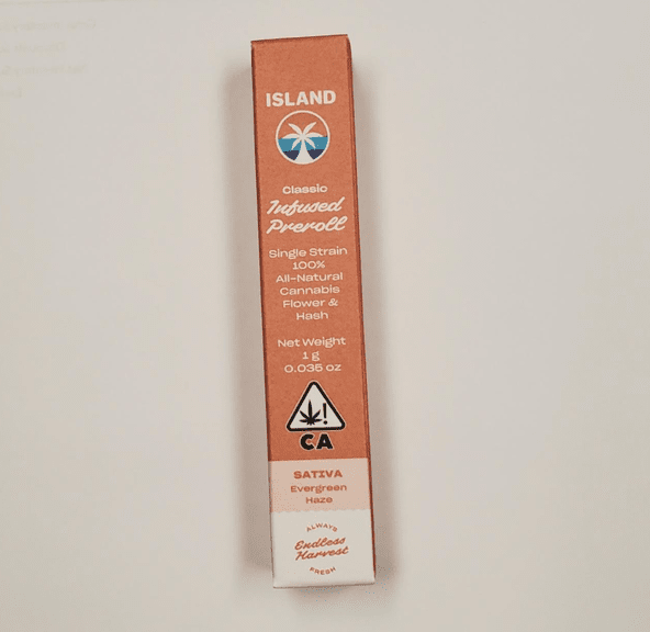 Island - Hash Infused Classic Preroll: Evergreen Haze (Sativa)