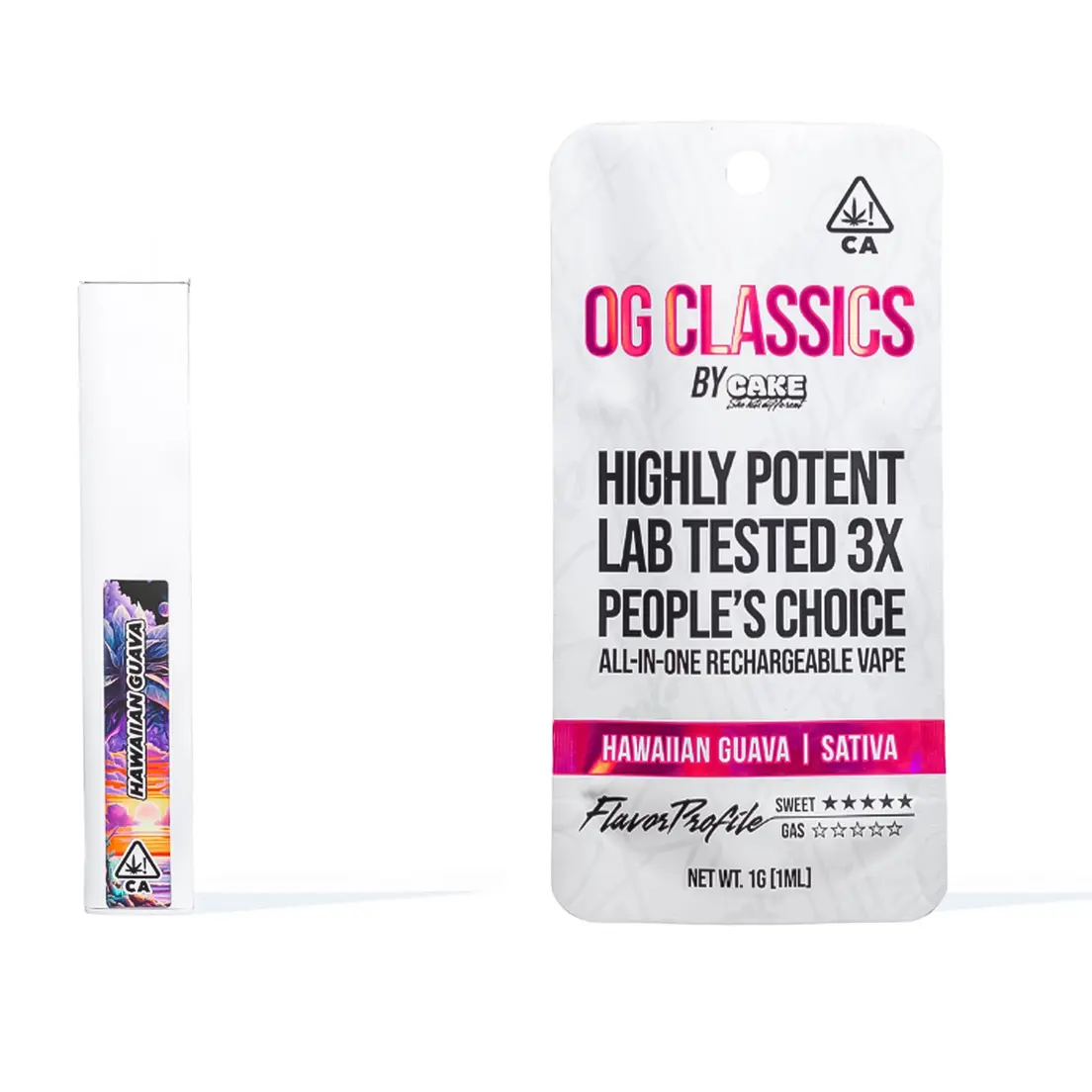 Cake AIO Vape OG Classics Hawaiian Guava OG 1g