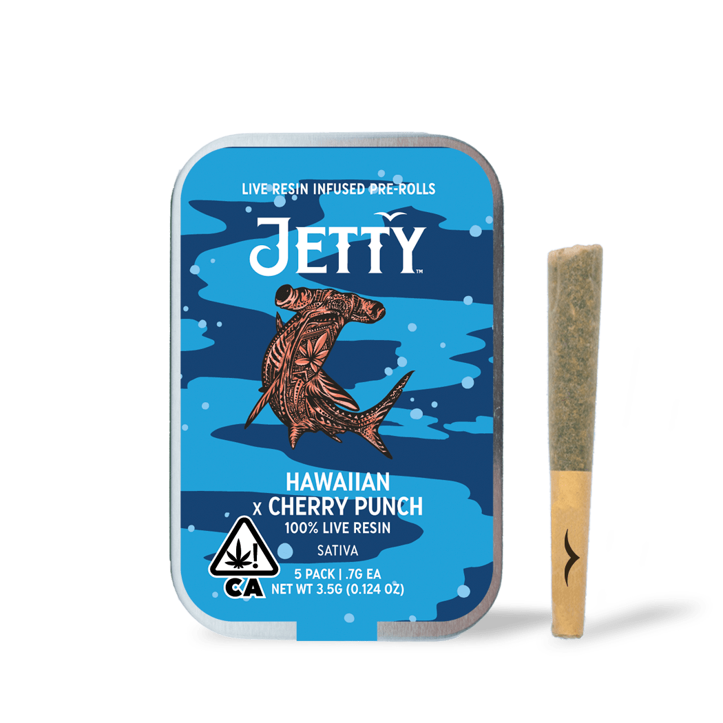 Jetty Live Resin Infused Pre-roll 5pk Hawaiian Haze X Cherry Punch 2.5g