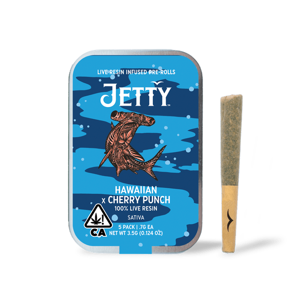 Jetty Live Resin Infused Pre-roll 5pk Hawaiian Haze X Cherry Punch 2.5g