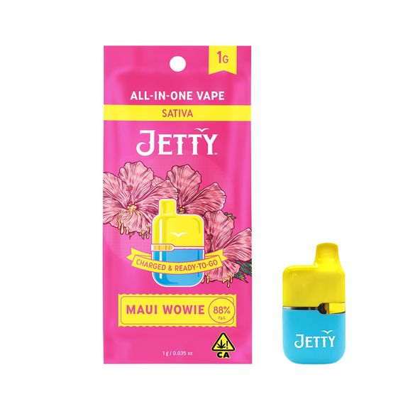Jetty AIO High THC Mini Tank Maui Wowie 1g