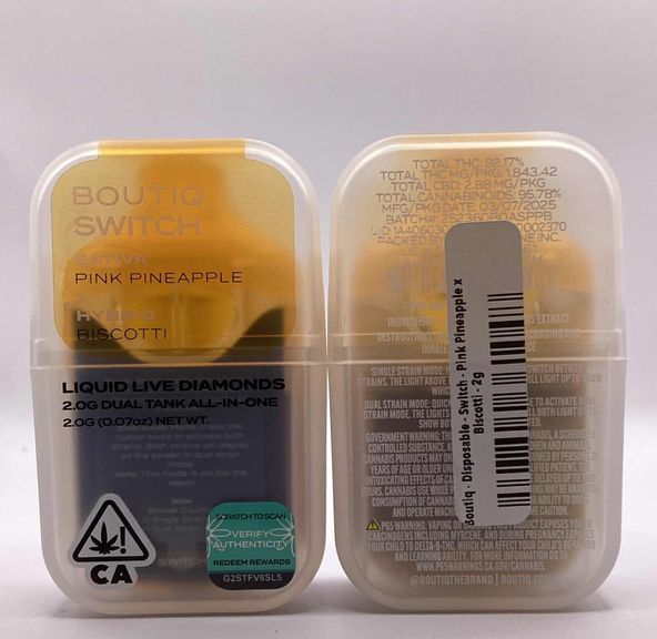 Boutiq - Disposable - Switch - Pink Pineapple x Biscotti - 2g
