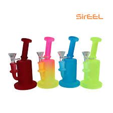 Bongs - SirEEL - 7" FrostBite Bent Neck Bong with Flower Bowl
