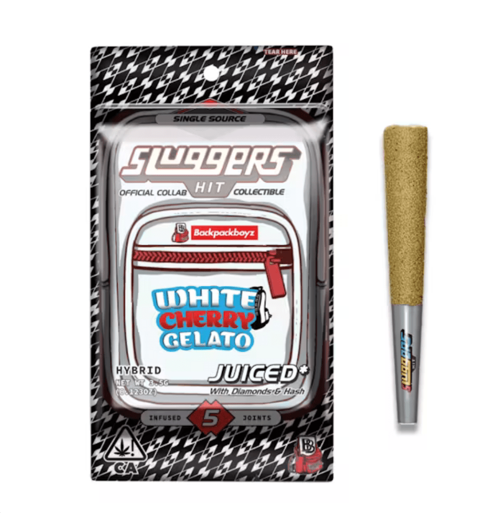 Sluggers White Cherry Gelato .7g Diamond Infused Preroll 5pk 42.7%