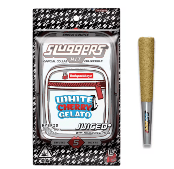 Sluggers White Cherry Gelato .7g Diamond Infused Preroll 5pk 42.7%