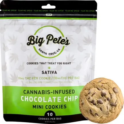 Big Pete's Chocolate Chip Cookies 10pk Sativa 100mg