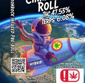 COZMIC CONE CINNAMON ROLL C02 MOONROCK INFUSED PRE-ROLL .6G