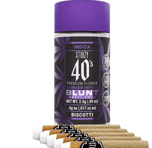 Stiiizy 40's Mini Blunts ( 5 pk) - Biscotti - THC: 40.35%