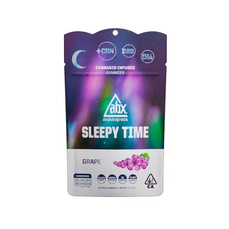 Absolute Xtracts Gummies Sleepytime Grape 100mg