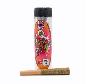 1 x 0.5G Single Baby Jeffery - Raspberry Runtz Indica Pre-Rolled Hemp Blunt by PEX / PEM