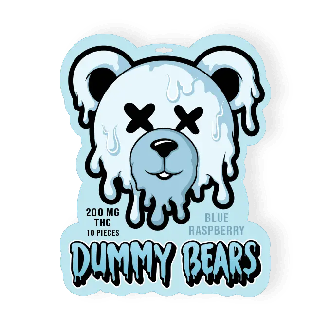 200mg Blue Raspberry THC Dummy Bears