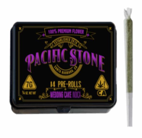 [Pacific Stone] Preroll 14 Pack - 7g - Wedding Cake (I)