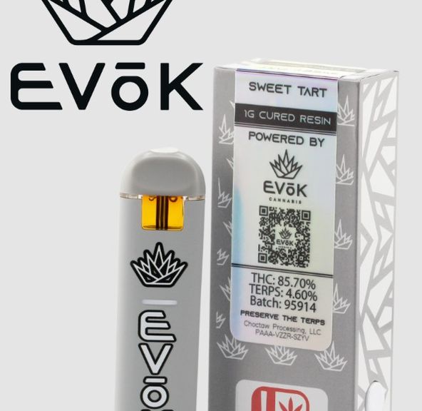 Evok 1g Cured Resin Disposable Cart - Sweet Tart