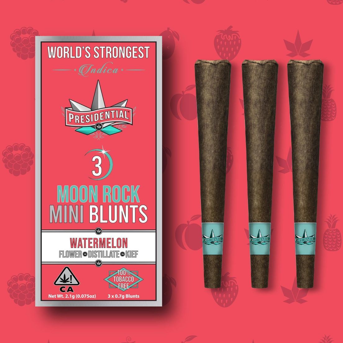 Presidential Moon Rock Mini Blunts - Watermelon (2.1g)