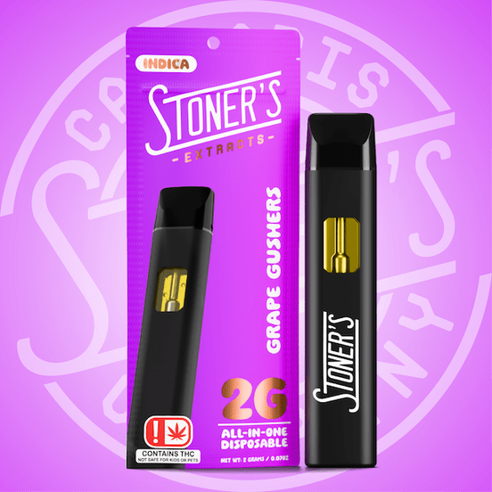 Stoner's Extracts - Disposable - Grape Gushers 2G Indica at Get Bak'd  Edmond