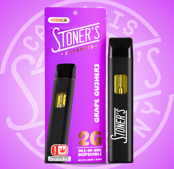 Stoner's Extracts - Disposable - Grape Gushers 2G Indica at Get Bak'd  Edmond