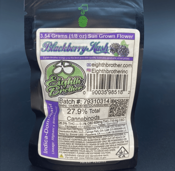Blackberry Kush (THC 26%) by 8th Bros.