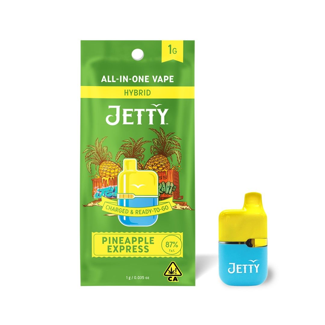 Jetty AIO Mini Tank High THC Pineapple Express 1g