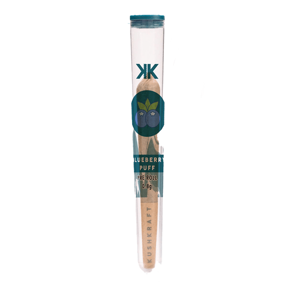 0.8g Blueberry Puff Hybrid Pre Roll by KushKraft