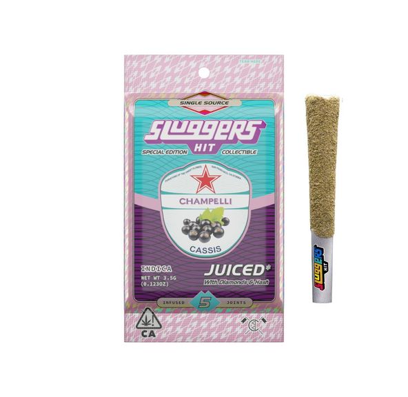 Sluggers Champelli Cassis .7g Diamond Infused Preroll 5pk 38.9%