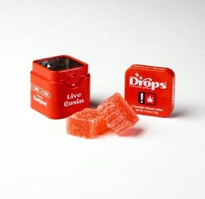 Drops - Sour Strawberry Rosin 2 Pack Gummies 100mg