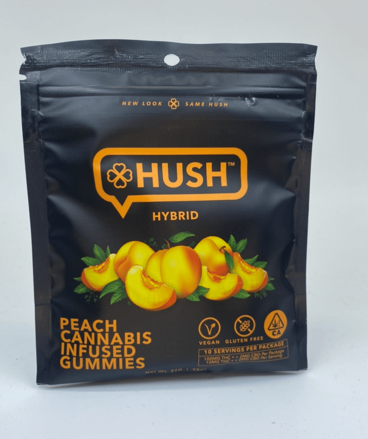 Peach (hybrid) - Gummies (THC 100mg) by HUSH