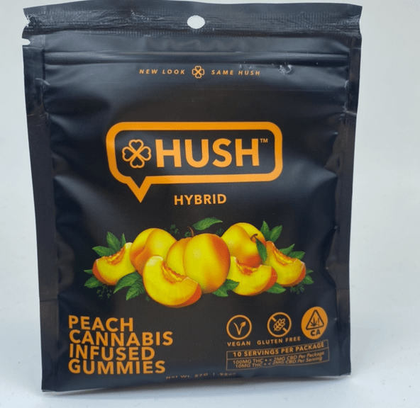 Peach (hybrid) - Gummies (THC 100mg) by HUSH