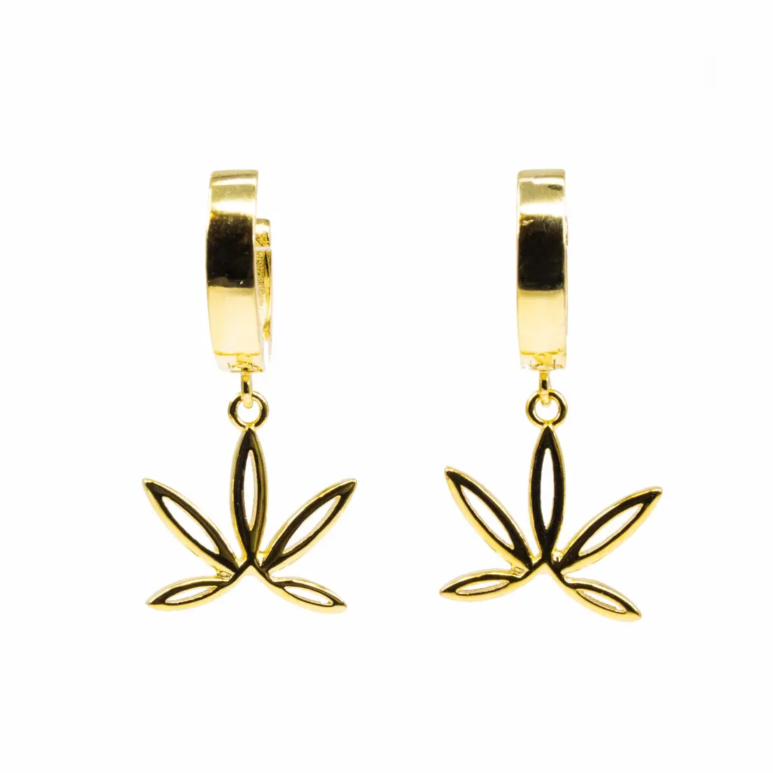 CAFE Gold Hoop Earrings 1 Pair