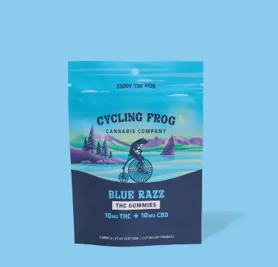 CF THC + CBD Blue Razz Gummies, 1:1 10ct.