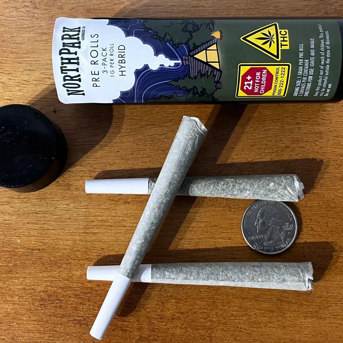 A Pack of Northpark Prerolls, Gummie Bears, 3 grams