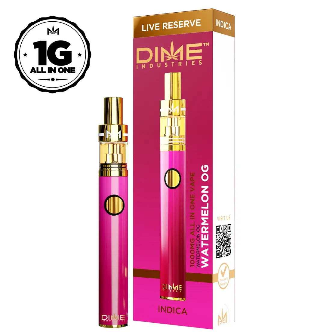 Dime Live Reserve - Watermelon OG - 1000mg All-in-One (Indica)
