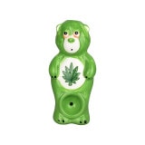 BP4 Wacky Bowlz Stoner Bear Ceramic Hand Pipe - 4"