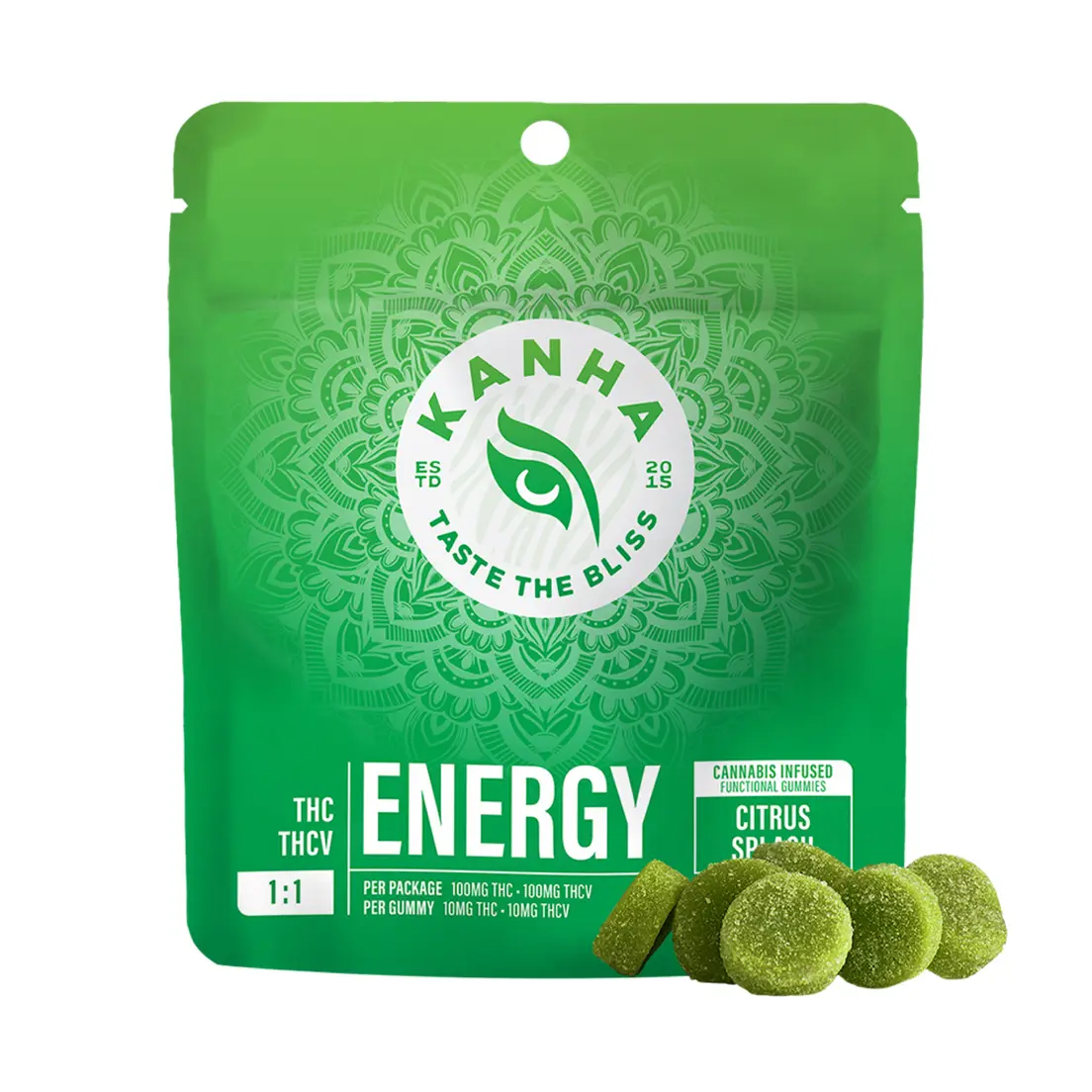 ****KANHA - Citrus Splash Energy 1:1 - 10Pk - 100MG