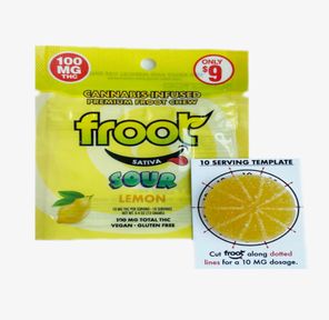 100mg Sour Lemon SINGLE GUMMY - FROOT