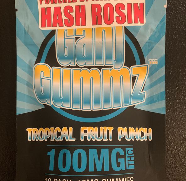 Ganja Gummies 100MG - HASH ROSIN TROPICAL FRUIT PUNCH
