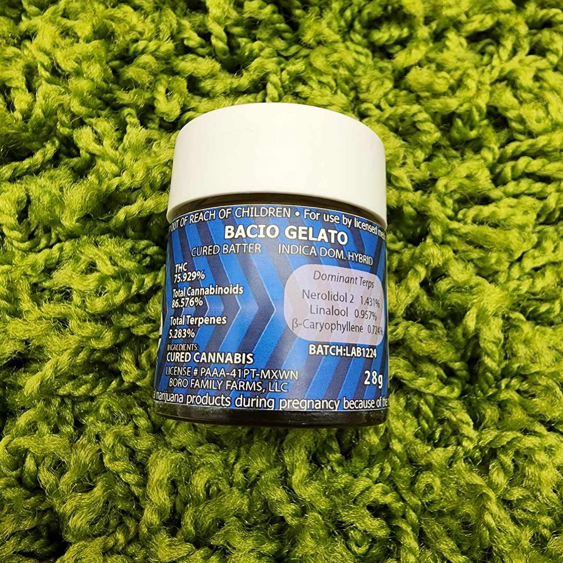 Boro 28g Baller Jar - Bacio Gelato