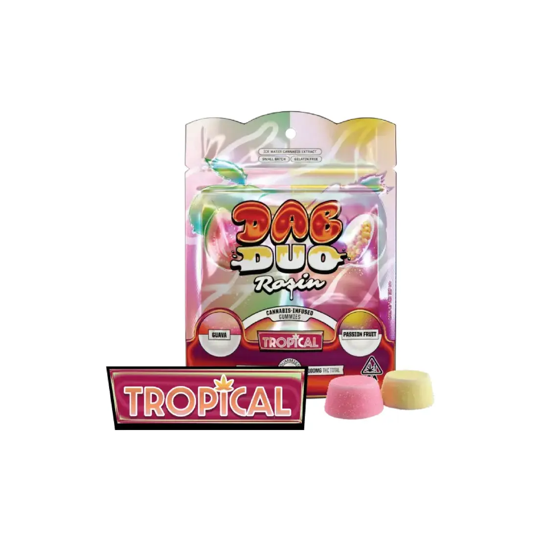 ABX Dab Duos Rosin Gummies Tropical 100mg