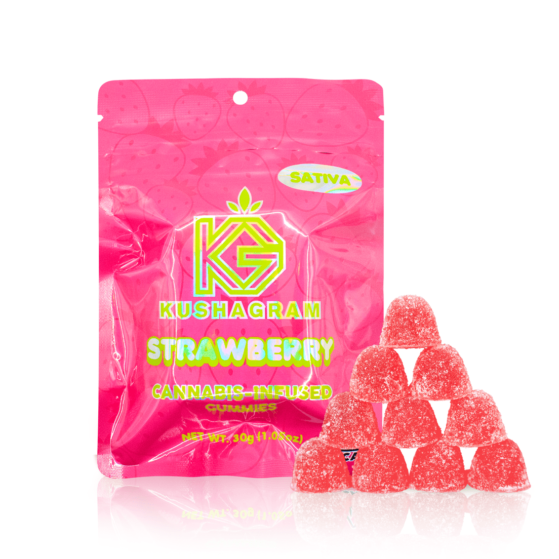 .⠀KUSHAGRAM 100mg Strawberry Gummies