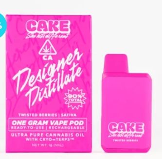 Cake -Twisted Berries Designer Distillate Disposable Vape 1.25g
