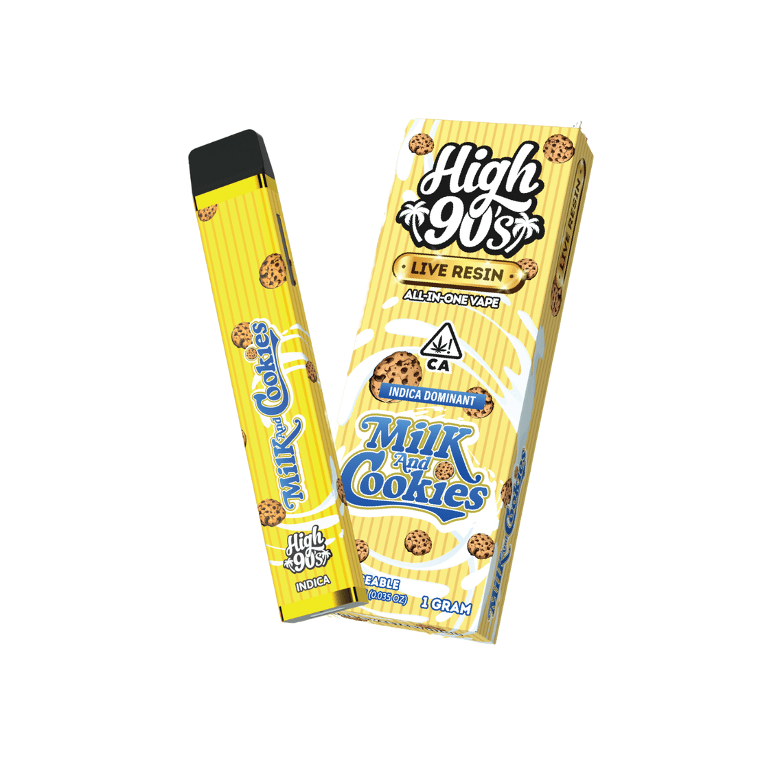 High 90s | AIO Vape | 1g | Live Resin | Milk & Cookies