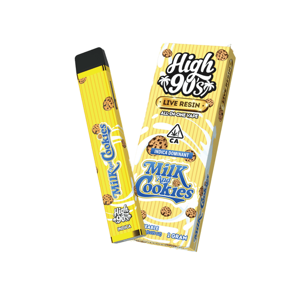 High 90s | AIO Vape | 1g | Live Resin | Milk & Cookies