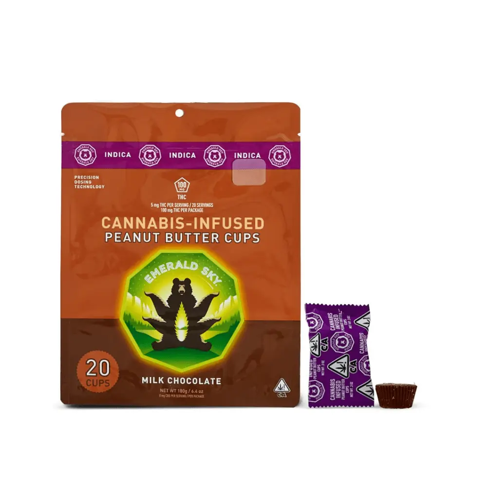 Emerald Sky - Peanut Butter Cups Indica - Edibles - 100mg