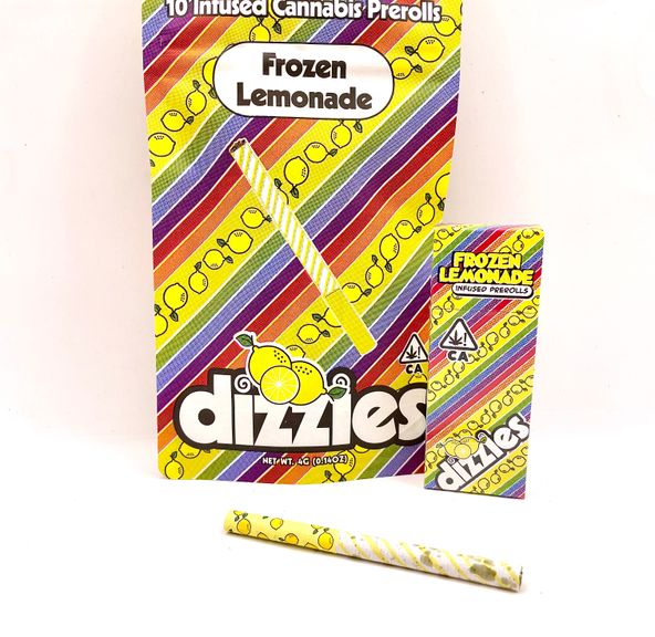 *BLOWOUT DEAL! $25 4g Frozen Lemonade (Sativa) 10-Pack Infused Prerolls - dizzies